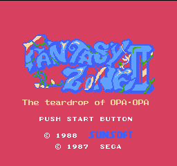 Fantasy Zone II title screen for Famicom